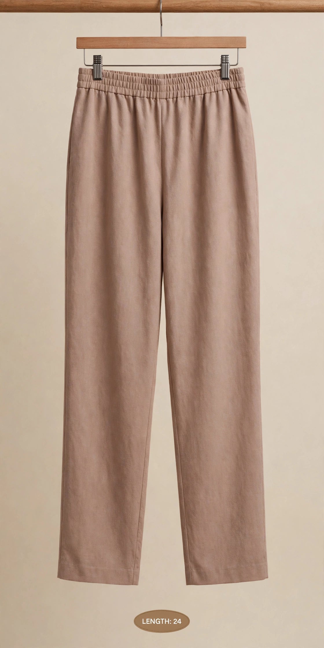 Girls Straight-Leg Elastic Waist Cropped Trouser - 24"