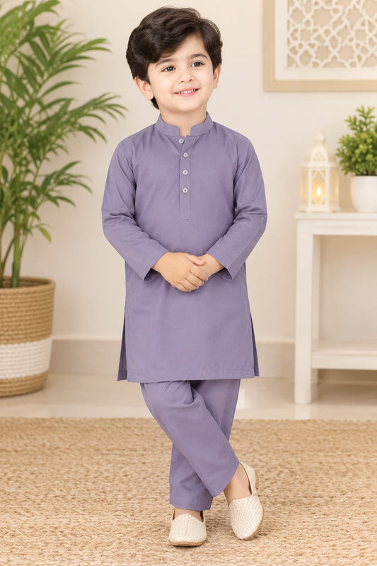 Lavender Boys Kurta Pajama Set – Classic Traditional Wear