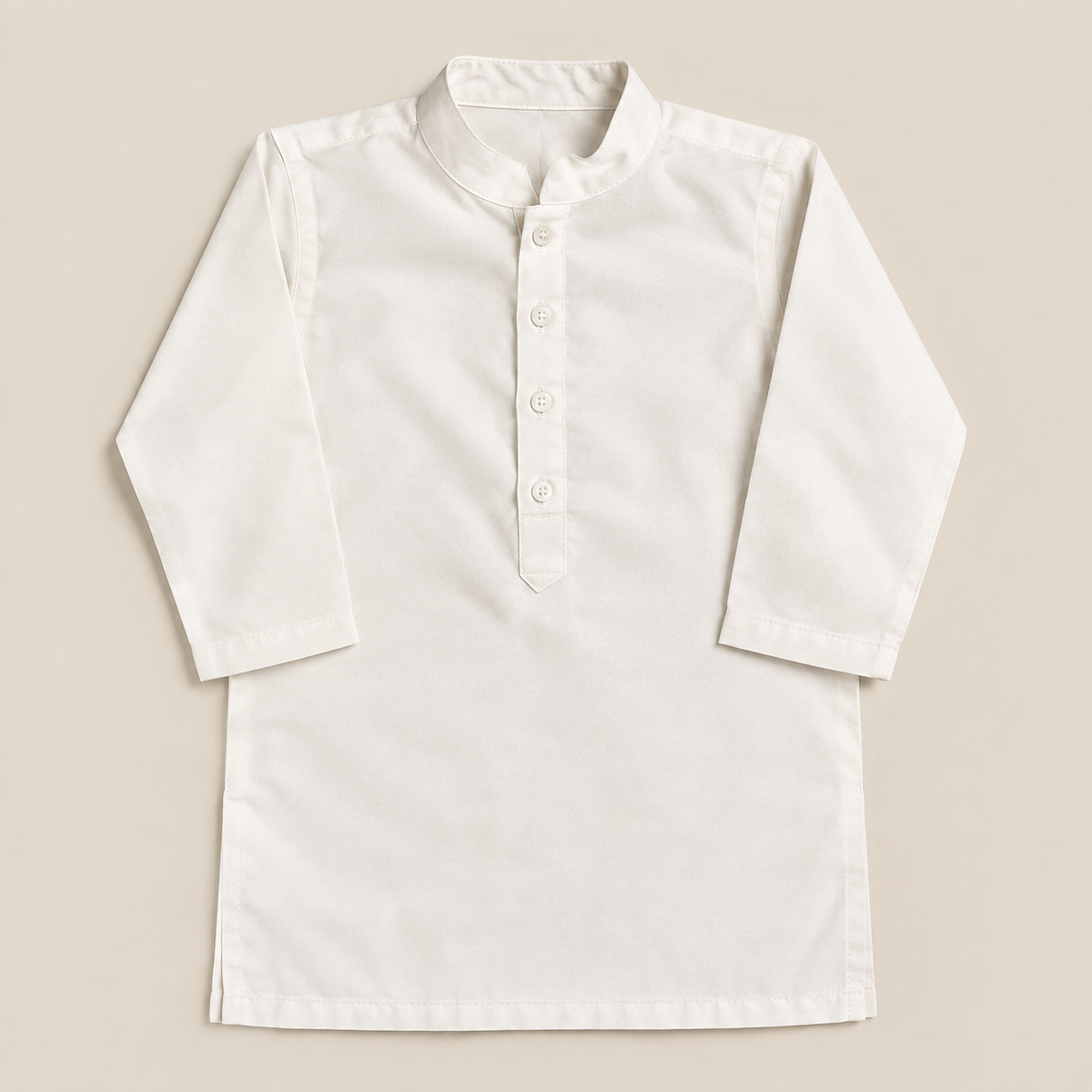 Ivory Boys Kurta – Classic Traditional Long Sleeve Shirt