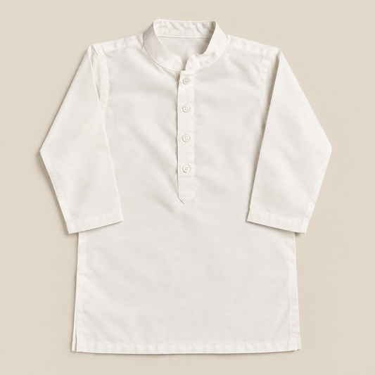 Ivory Boys Kurta – Classic Traditional Long Sleeve Shirt
