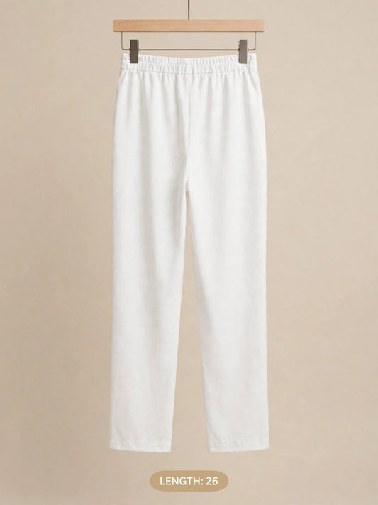 Girls Straight-Leg Elastic Waist Cropped Trouser - 26"