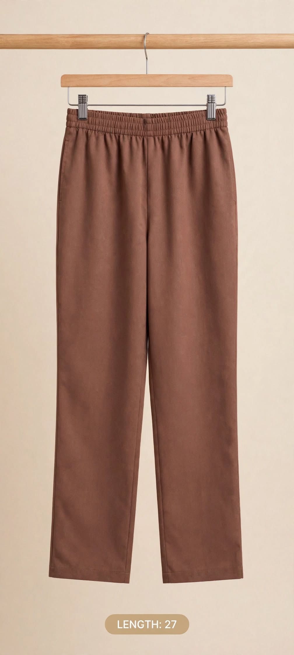 Girls Straight-Leg Elastic Waist Cropped Trouser - 27"